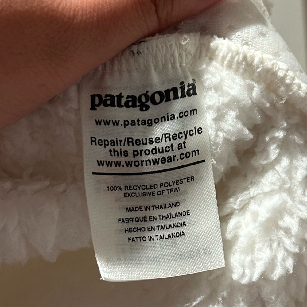 Patagonia Los Gatos Hooded Fleece Pullover Cream White - M - Picture 10 of 11